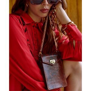 NEW Suncoo Paris 2022 Seventies Show Crossbody Bag Chain Bovine Leather